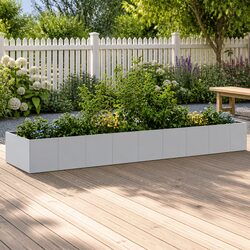 Galvanised Steel Planter with Dimensions 360L x 80W x 40H cm