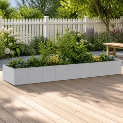 Galvanised Steel Planter with Dimensions 360L x 80W x 40H cm