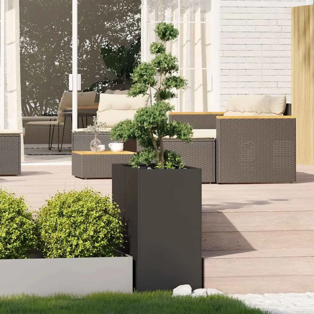 Steel Planter Box Outdoor Garden Bed 40x80x80 cm Black