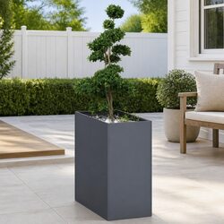 Raised Planter Box Anthracite 40x80x80cm - Steel Construction