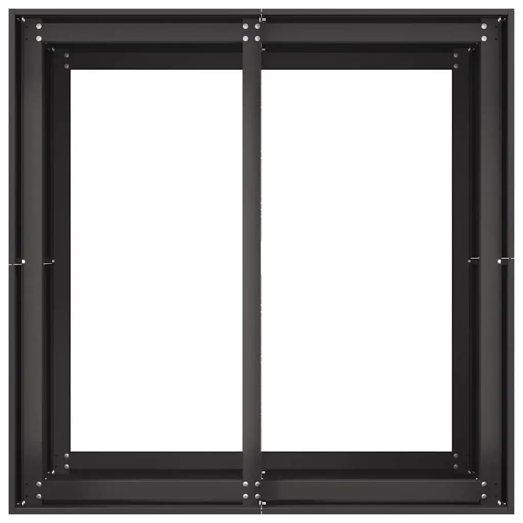 Steel Planter Box Outdoor Garden 80x80x80cm Black Raised Bed