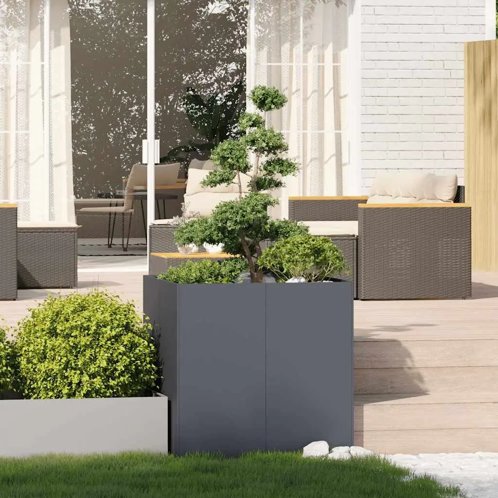 Steel Planter Box Outdoor Garden 80x80x80 cm