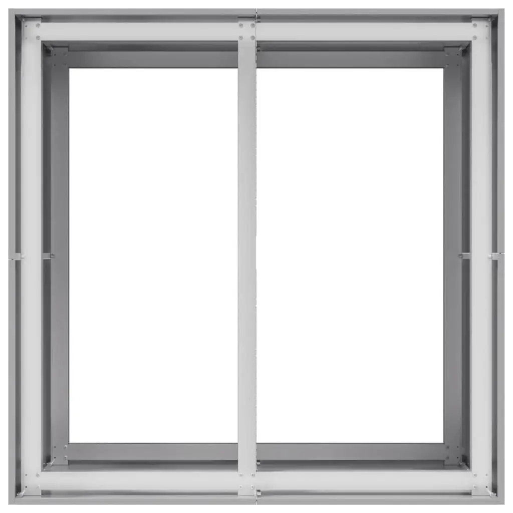 Galvanised Steel Planter 80x80x80 cm Raised Garden Bed Outdoor Flower Box Silver