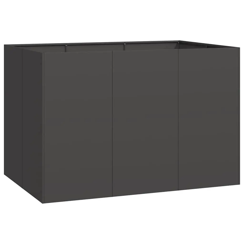 Steel Planter Box Outdoor Garden 120x80x80cm Black