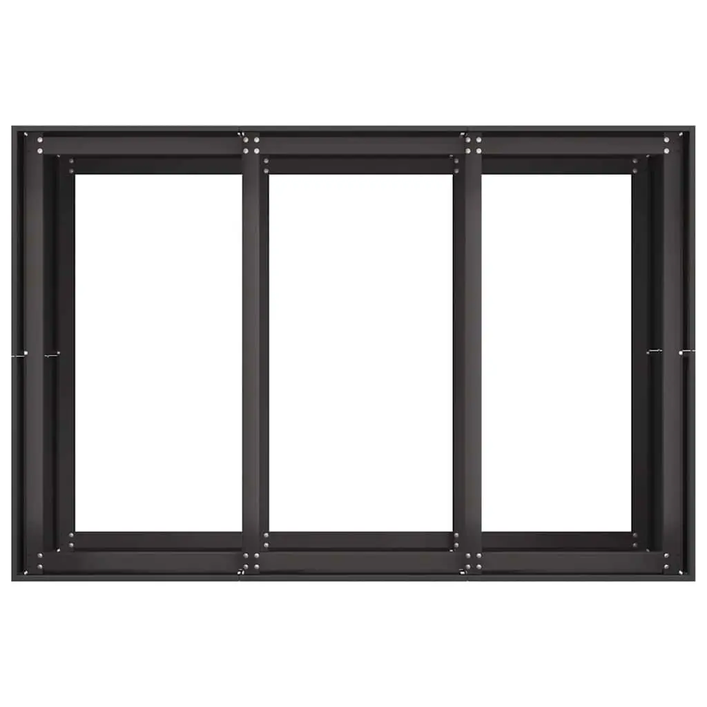 Steel Planter Box Outdoor Garden 120x80x80cm Black