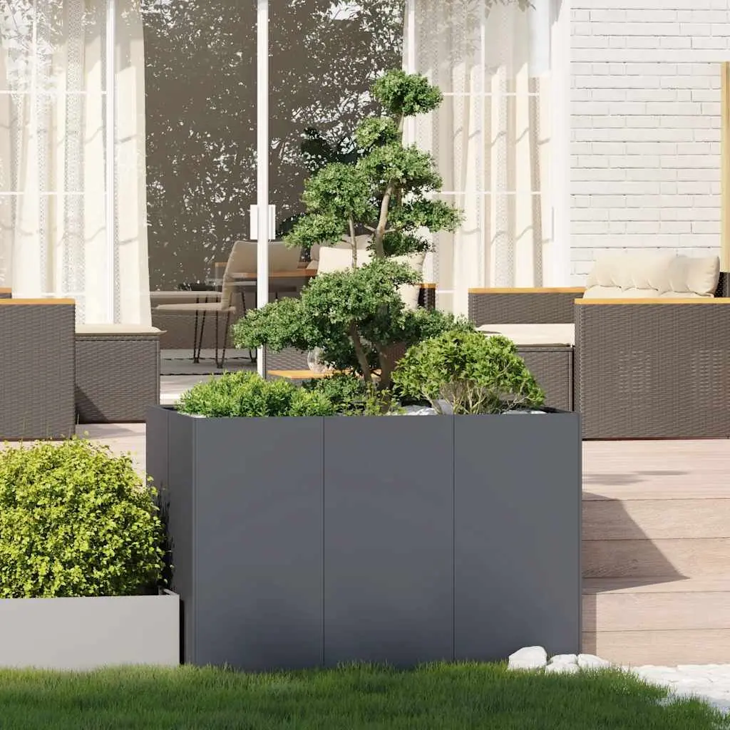 Anthracite Steel Raised Garden Planter
