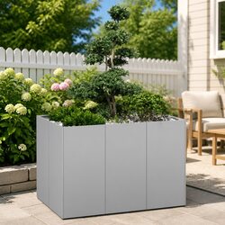 Galvanised Steel Planter Box 120 x 80 x 80 cm