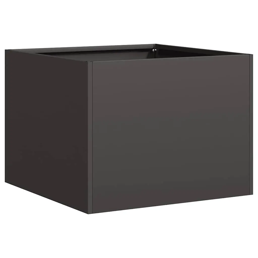 Steel Planter Box Outdoor Patio 40x40x30cm Black