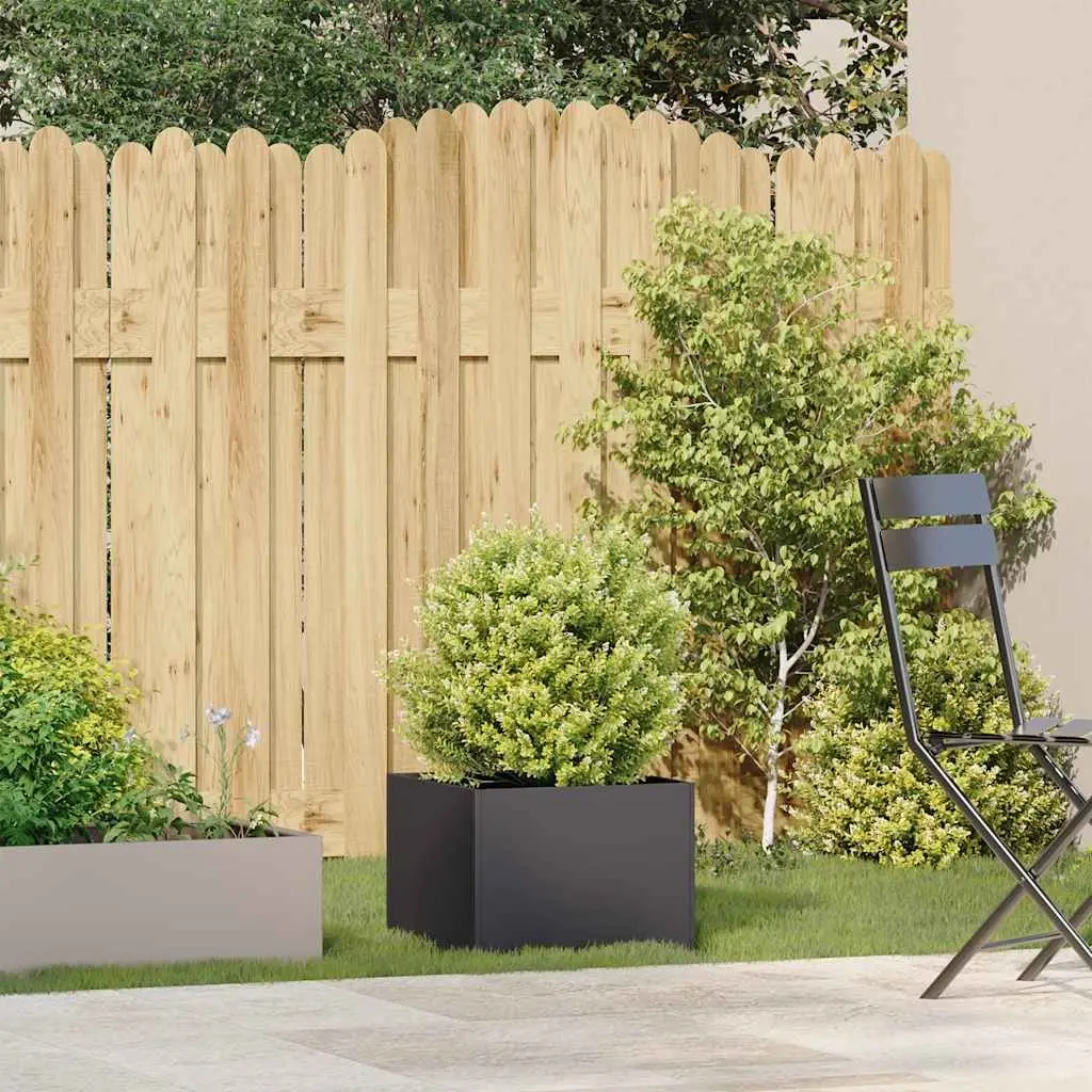 Steel Planter Box Outdoor Patio 40x40x30cm Black