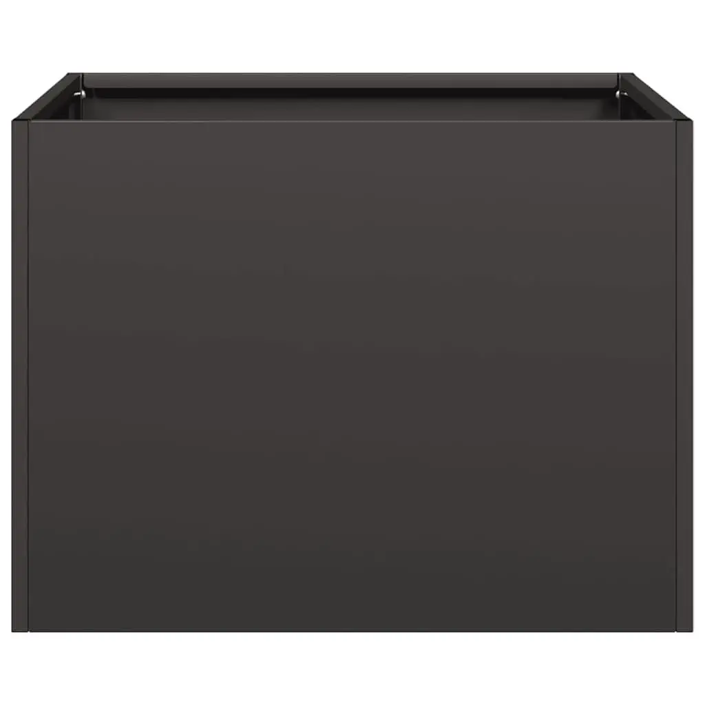 Steel Planter Box Outdoor Patio 40x40x30cm Black