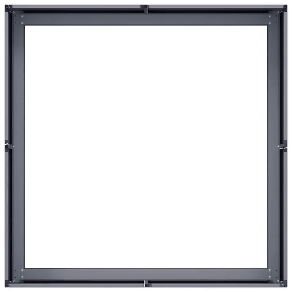 Planter Raised Bed Anthracite Steel Garden Outdoor 80x80x30cm