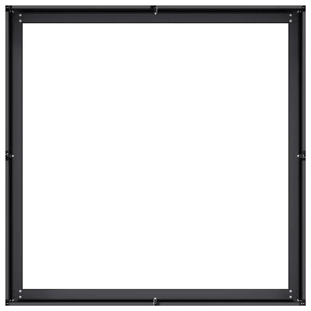 Black Steel Planter Box 100x100x30 cm