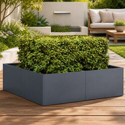 100x100x30 cm Anthracite Steel Garden Planter Box