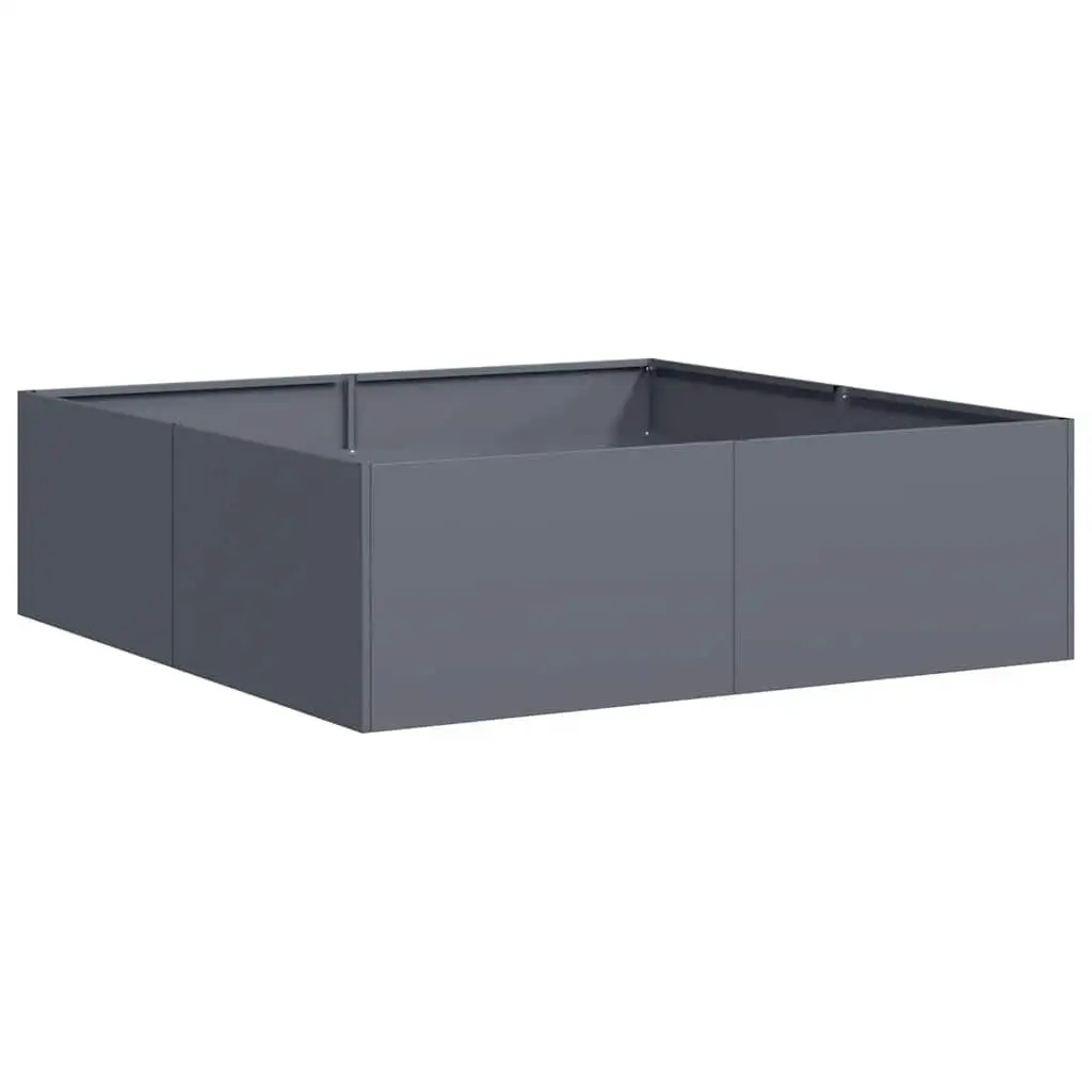Steel Planter Outdoor 100x100x30 cm Raised Garden Bed Container Box