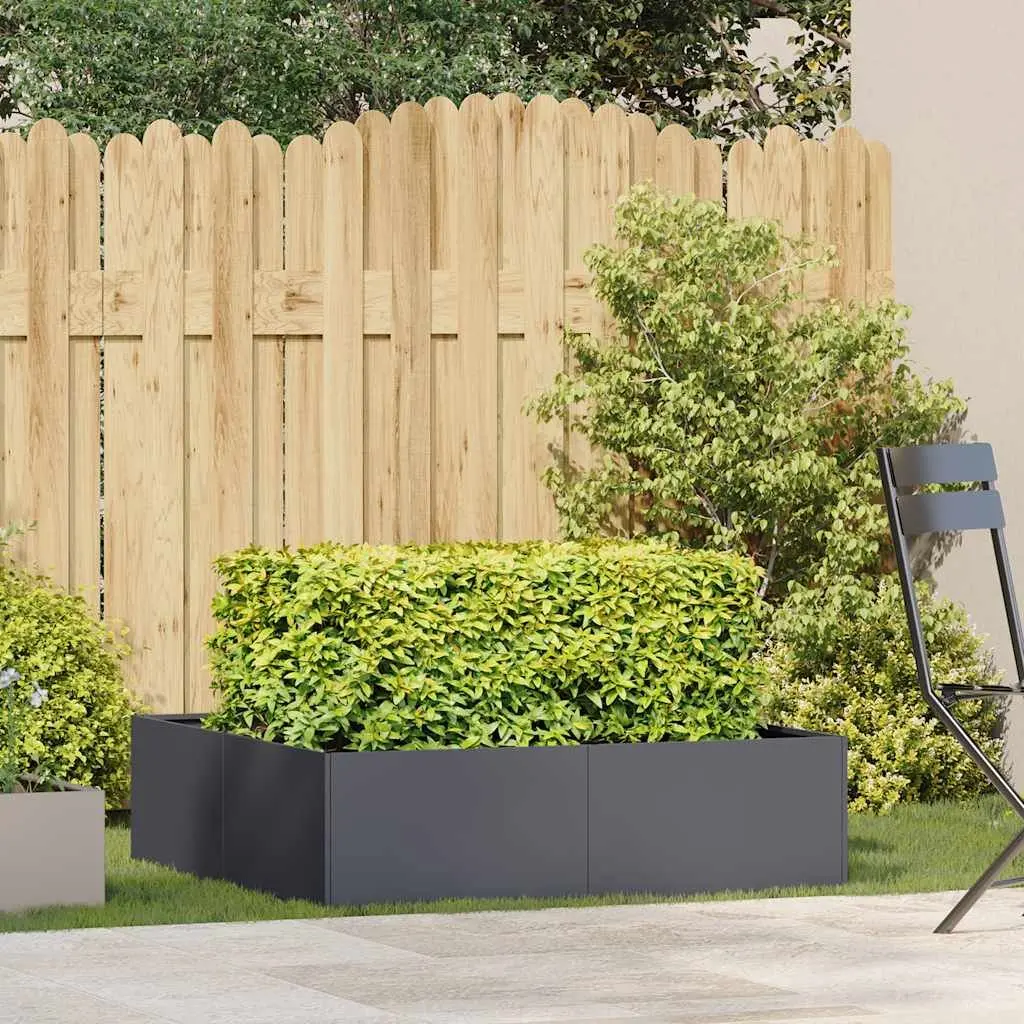 Steel Planter Outdoor 100x100x30 cm Raised Garden Bed Container Box