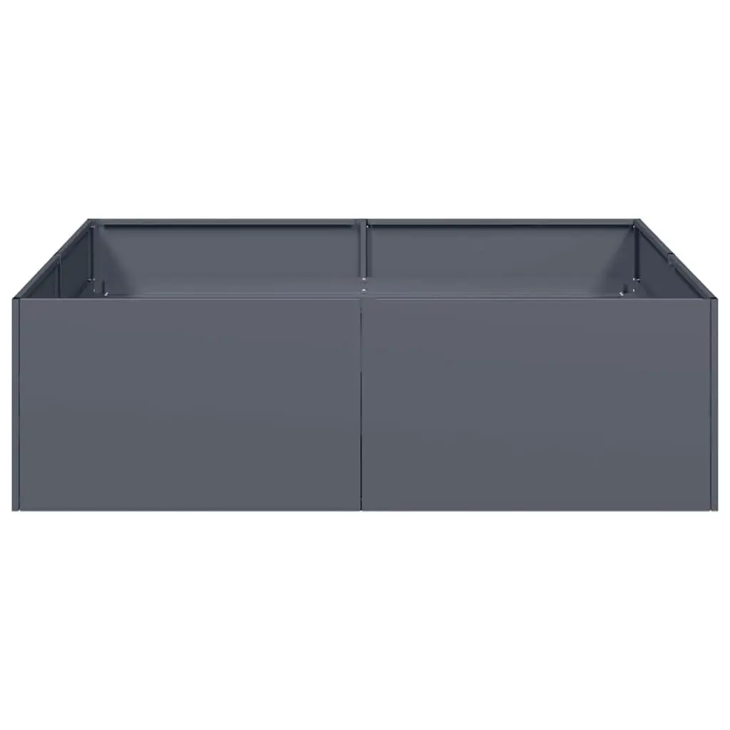 Steel Planter Outdoor 100x100x30 cm Raised Garden Bed Container Box