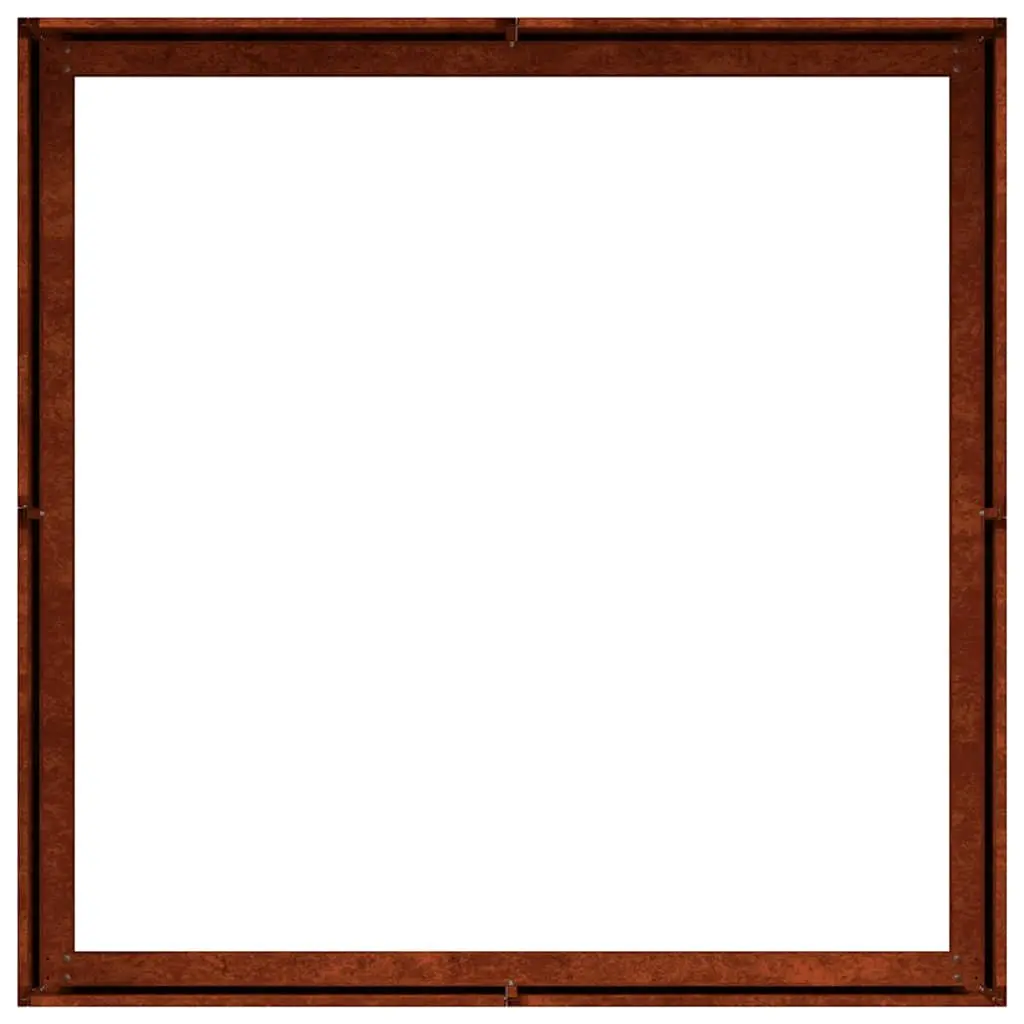 Raised Garden Planter Box Outdoor 100x100x30cm Weathering Steel Flower Bed