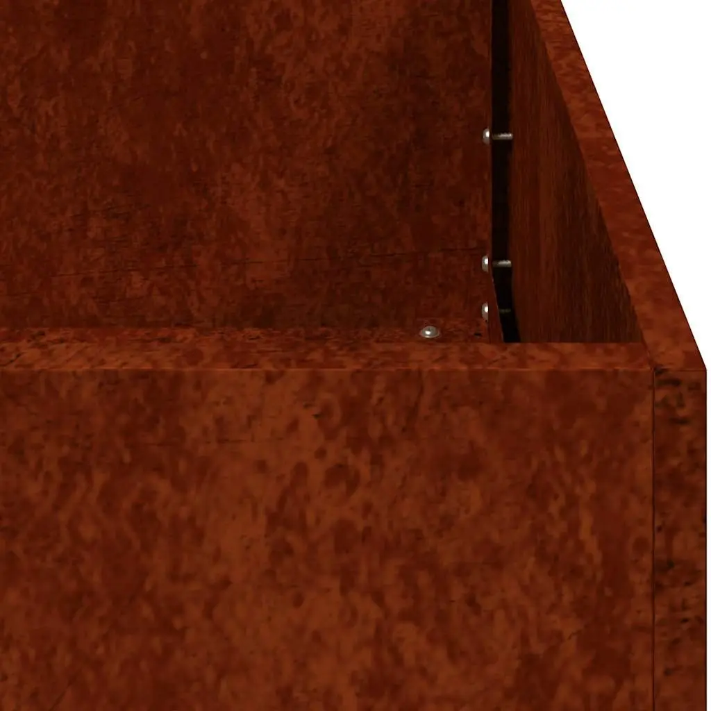 Raised Garden Planter Box Outdoor 100x100x30cm Weathering Steel Flower Bed