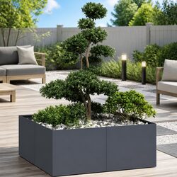 Specifications of Anthracite Steel Raised Garden Planter Box 100x100x40 cm