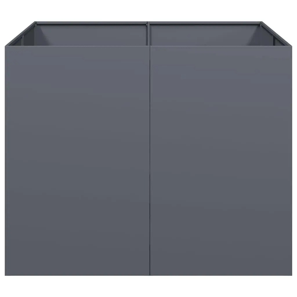 Steel Raised Planter Box for Garden Outdoor Use 100L x 100W x 80H cm Anthracite