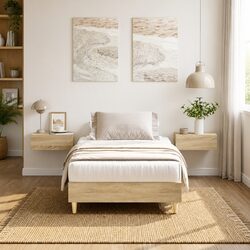 Sonoma Oak Bed Frame 90x190 cm, Engineered Wood