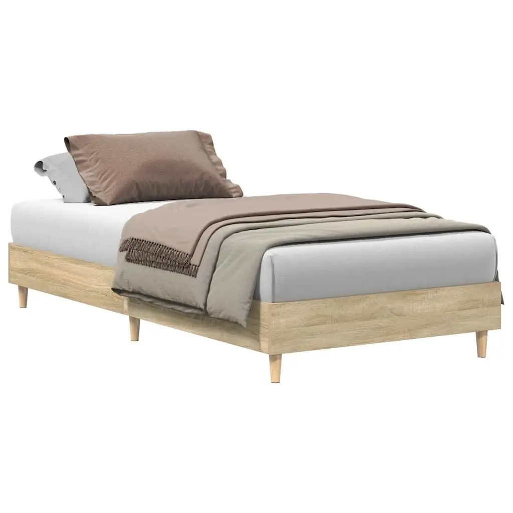 Sonoma Oak Bed Frame 90x190 cm, Engineered Wood
