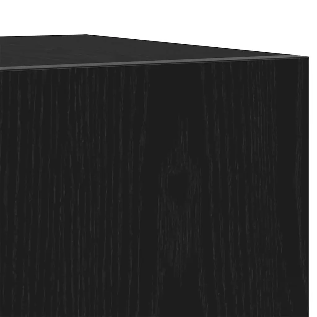 TV Cabinet Black Modern Living Room Storage Unit Engineered Wood 160x35x40cm