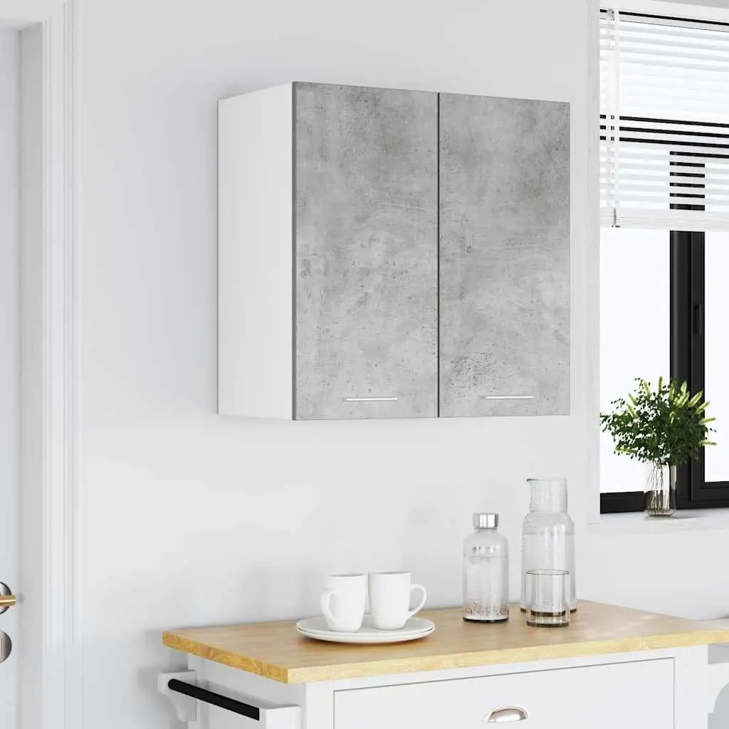 Wall-Mounted Kitchen Cabinet Engineered Wood Grey 60x31x60cm Storage Unit