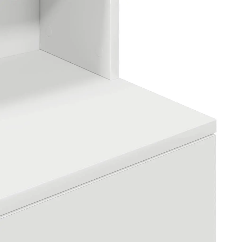 Bedside Cabinet Nightstand Storage Table Engineered Wood Brown Left Right Door