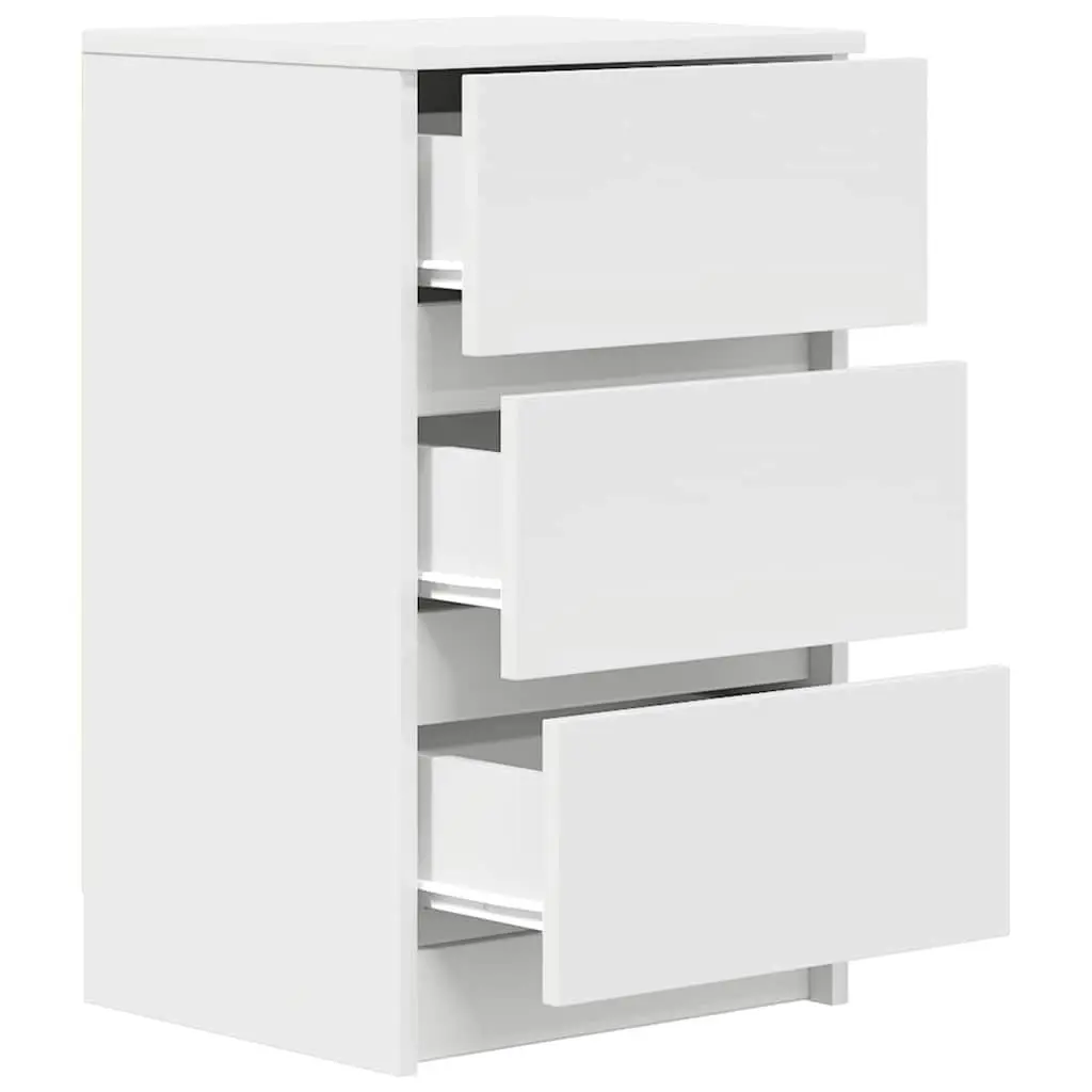 Bedside Cabinet with 3 Drawers in White