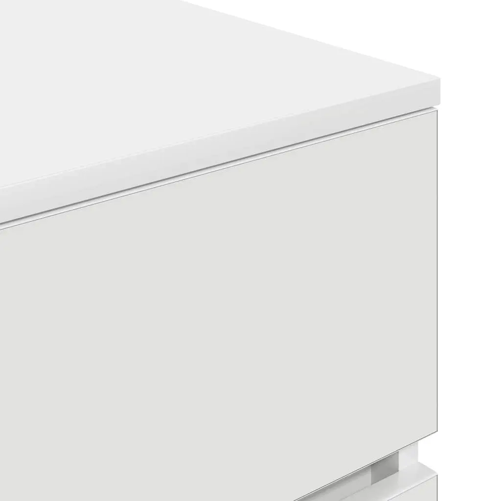 Bedside Cabinet with 3 Drawers in White