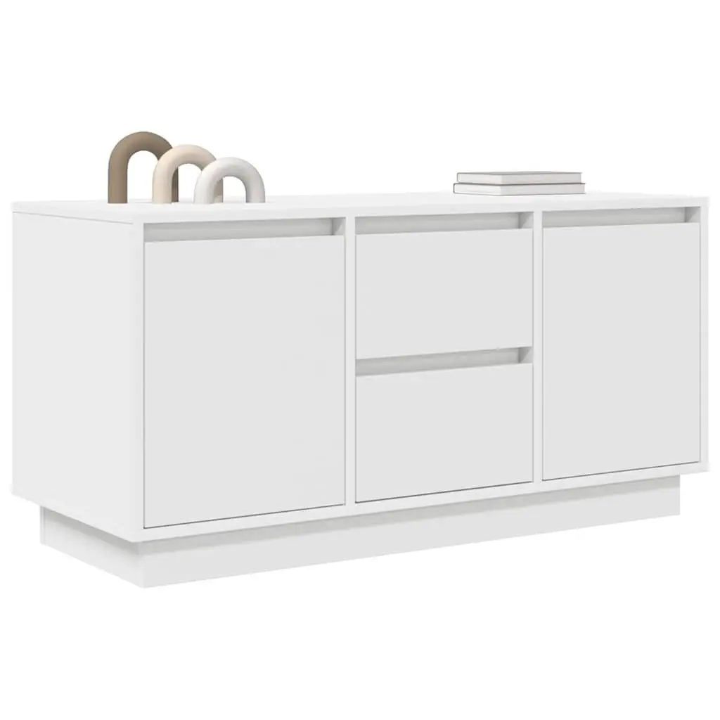 TV Cabinet with RGB LED Lights Storage Unit White Living Room Furniture