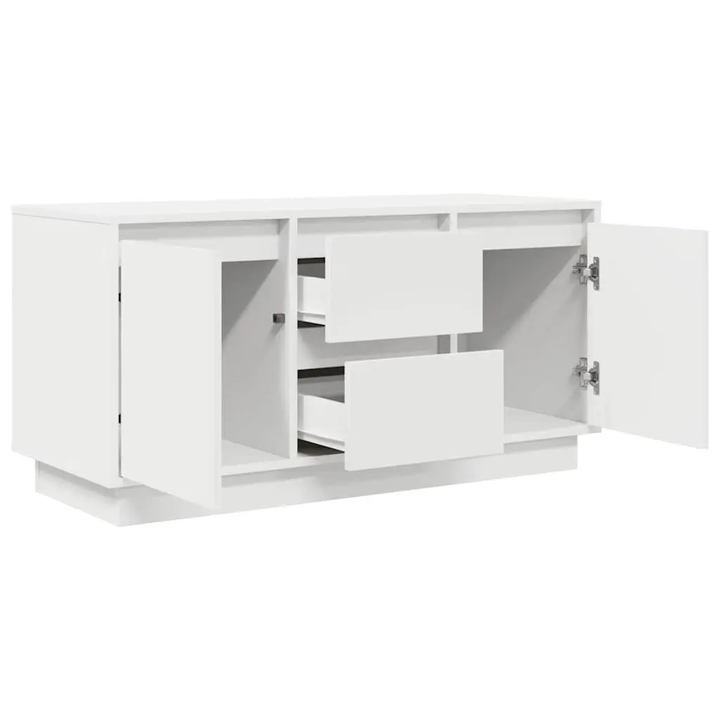 TV Cabinet with RGB LED Lights Storage Unit White Living Room Furniture