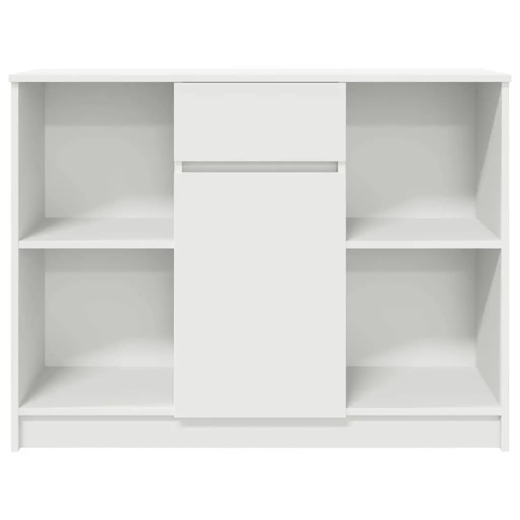 White Sideboard Cabinet with Drawer Storage Buffet Engineered Wood Furniture