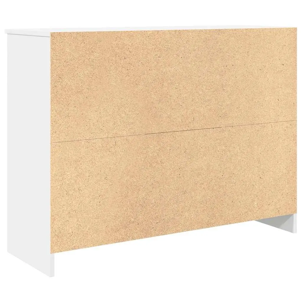 White Sideboard Cabinet with Drawer Storage Buffet Engineered Wood Furniture