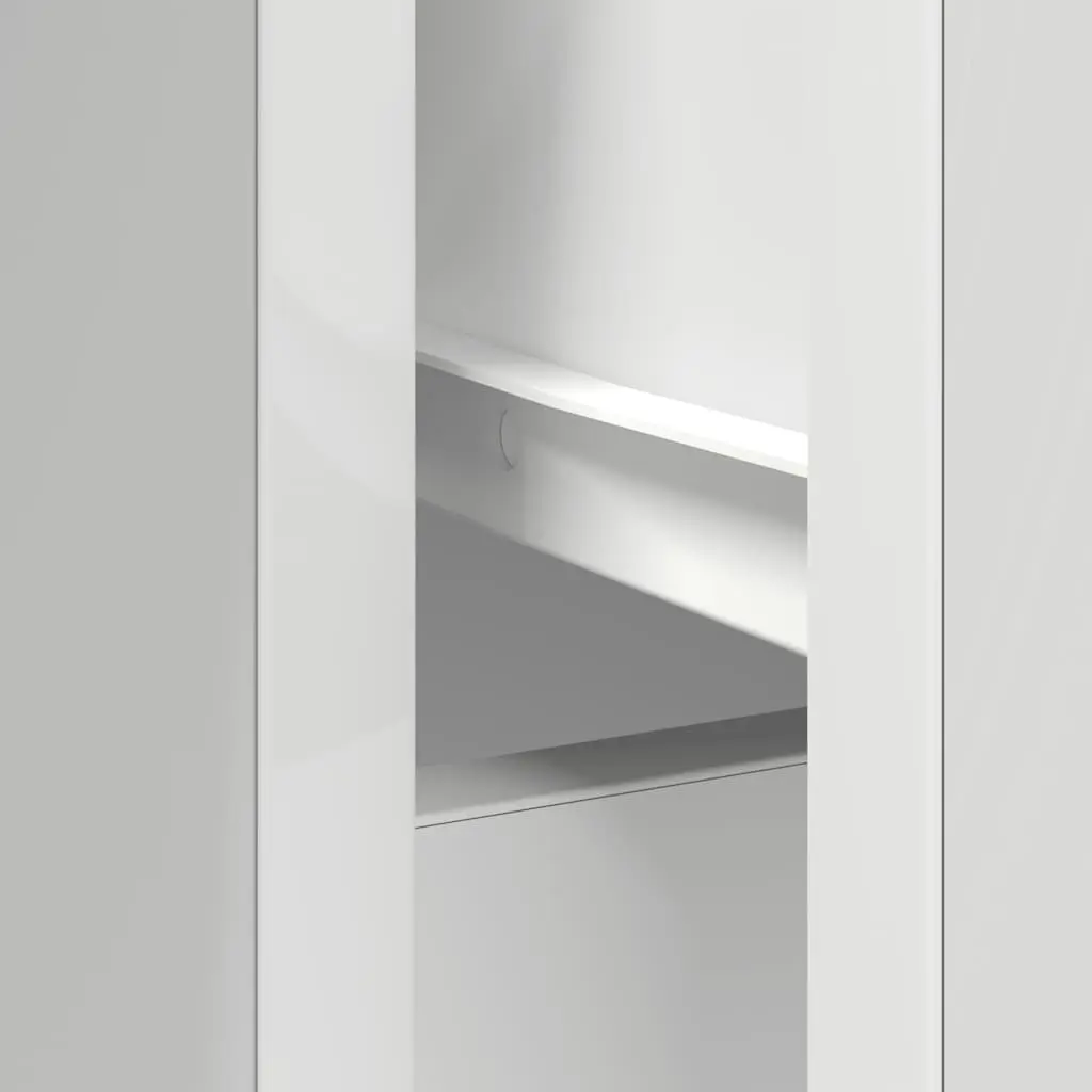 White Sideboard Cabinet with Drawer Storage Buffet Engineered Wood Furniture
