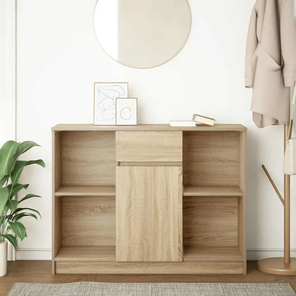 Brown Engineered Wood Sideboard Cabinet
