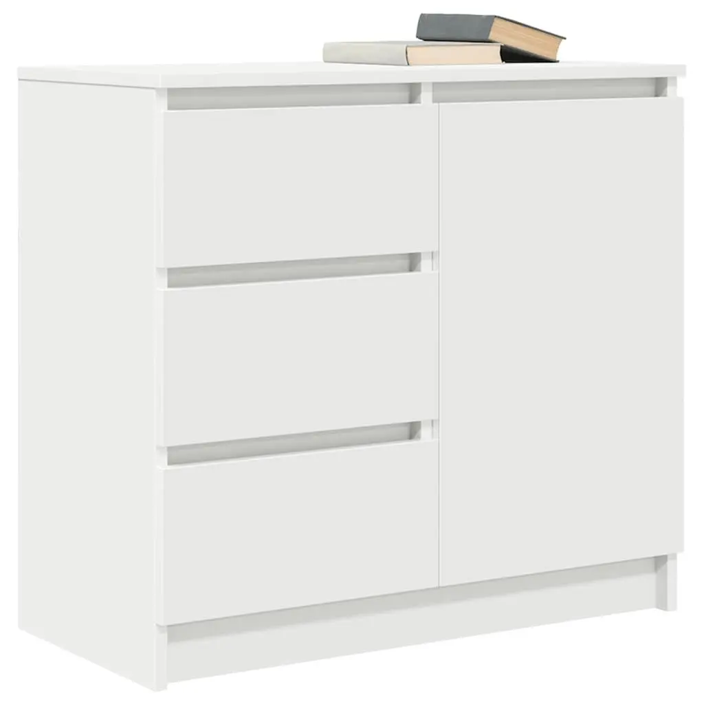 Sideboard Storage Cabinet White Engineered Wood Door Drawer Hallway Living Room