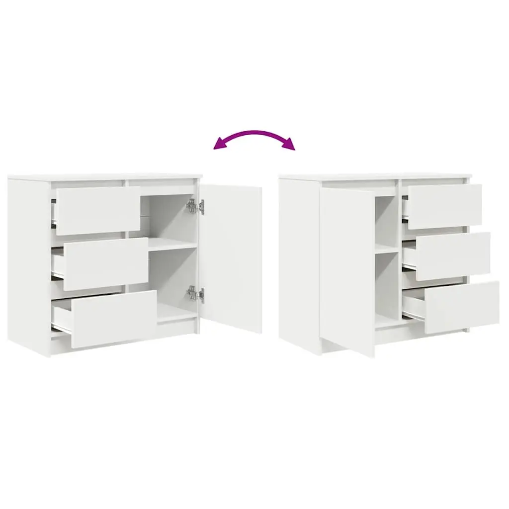Sideboard Storage Cabinet White Engineered Wood Door Drawer Hallway Living Room