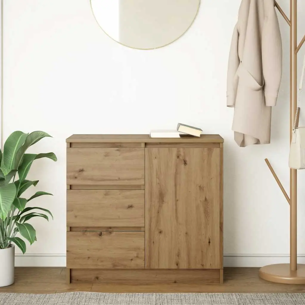 Engineered Wood Sideboard Storage Cabinet, 71W x 35D x 65H cm