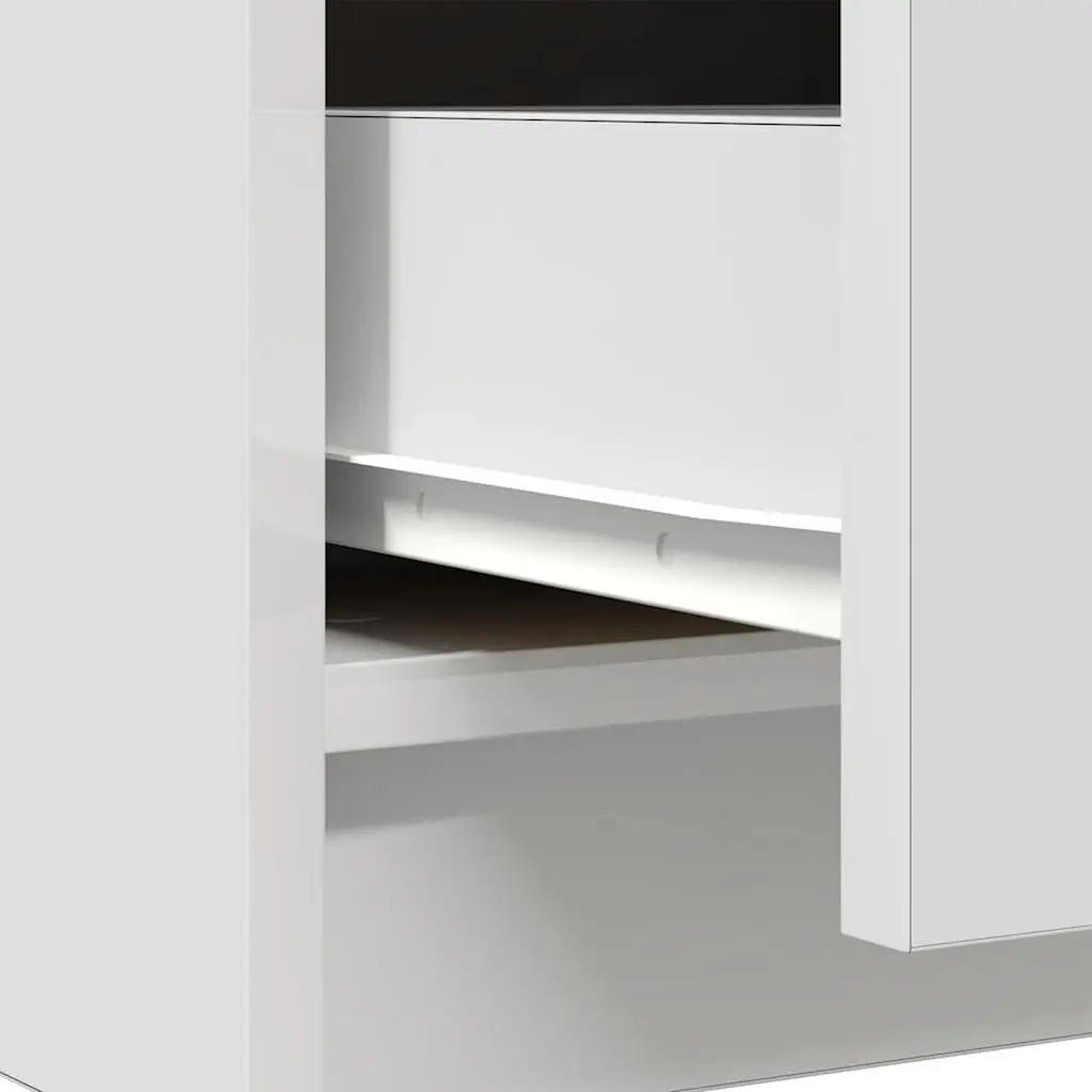 White Sideboard Cabinet for Living Room 71W x 35D x 84H cm