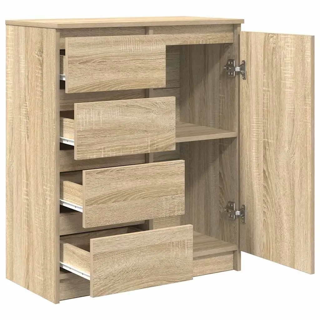 Sideboard Storage Cabinet for Living Room Dining Room Home Office Bedroom 71W x 35D x 84H cm Brown Engineered Wood