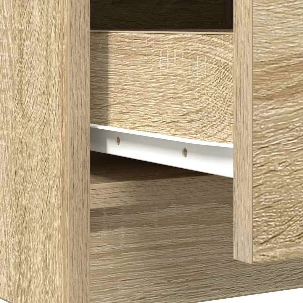 Sideboard Storage Cabinet for Living Room Dining Room Home Office Bedroom 71W x 35D x 84H cm Brown Engineered Wood