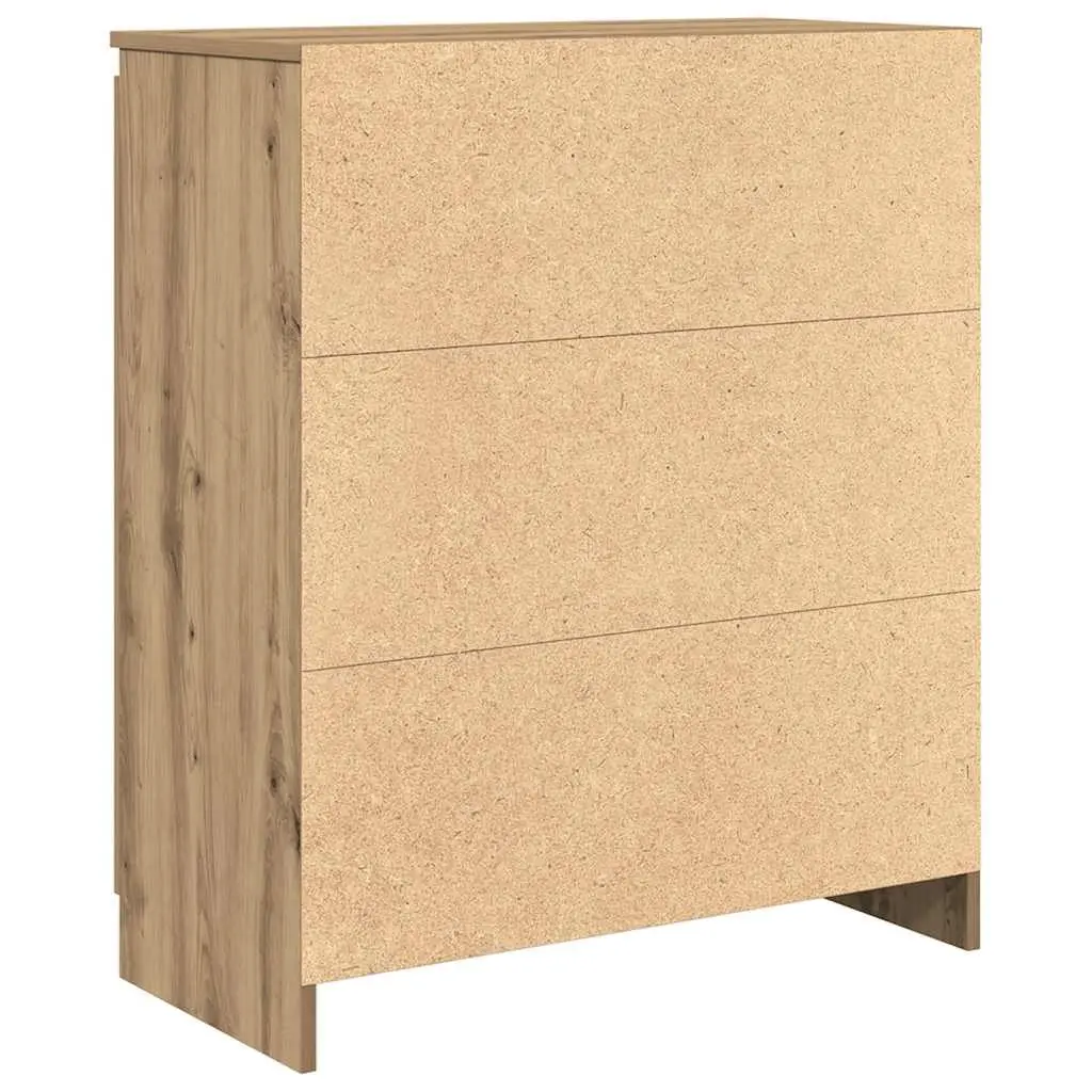 Sideboard with Drawers and Door Brown Storage Cabinet Engineered Wood Furniture