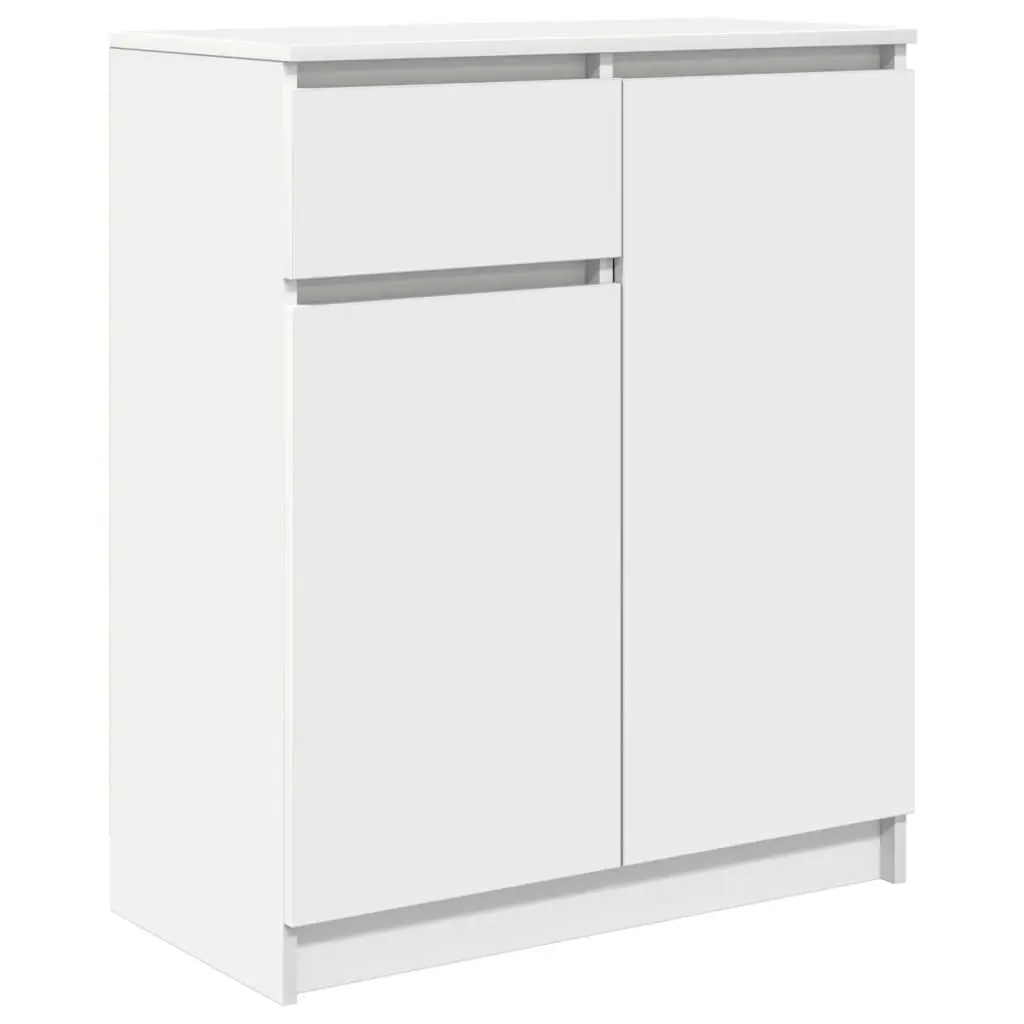 Sideboard Storage Cabinet for Living Room Dining Area Home Office White Engineered Wood 71W x 35D x 84H cm
