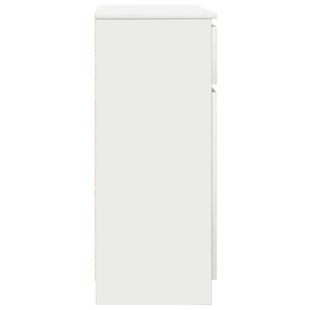 Sideboard Storage Cabinet for Living Room Dining Area Home Office White Engineered Wood 71W x 35D x 84H cm