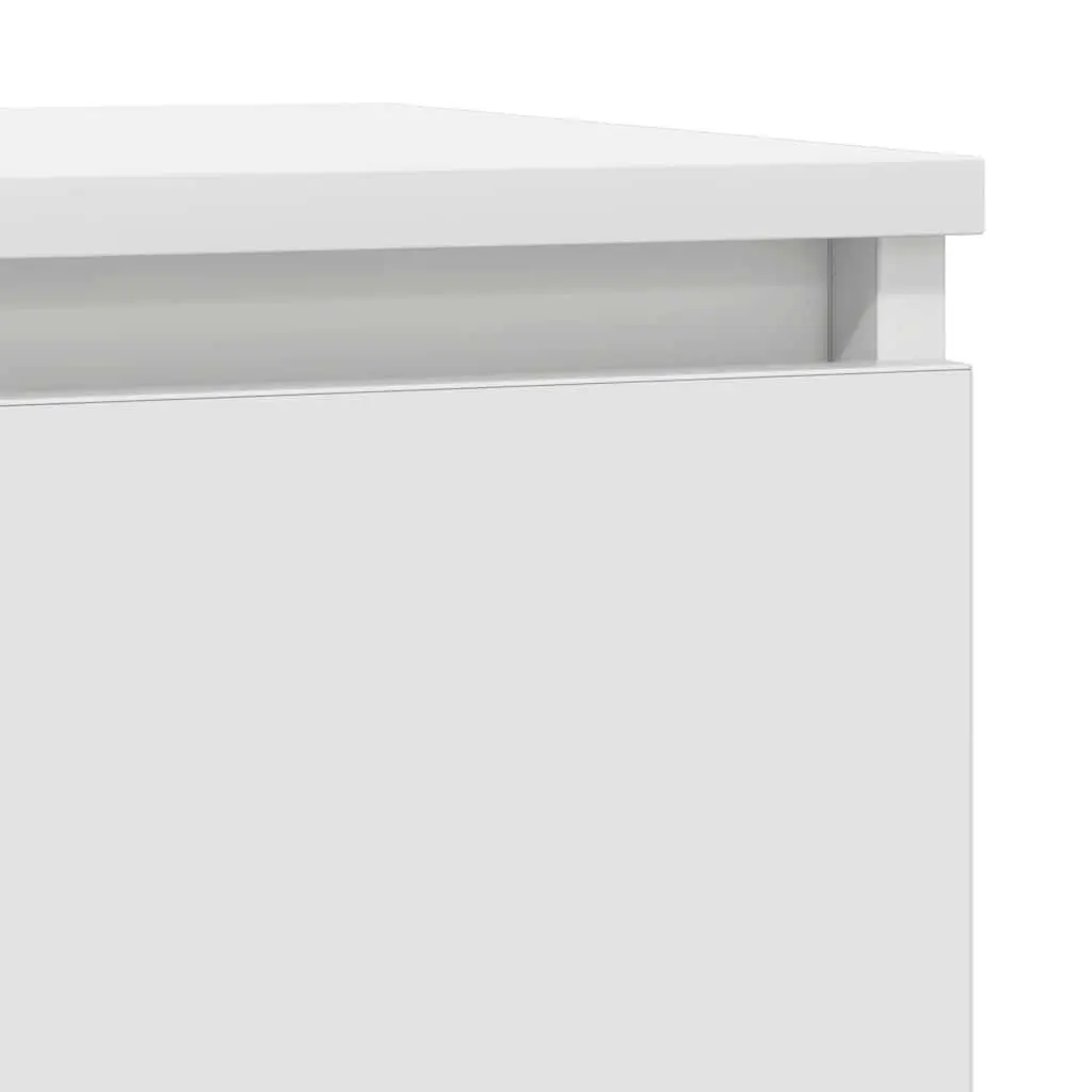 Sideboard Storage Cabinet for Living Room Dining Area Home Office White Engineered Wood 71W x 35D x 84H cm