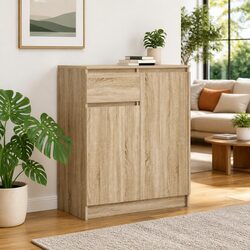 Sideboard Storage Cabinet: 71 x 35 x 84 cm, Brown