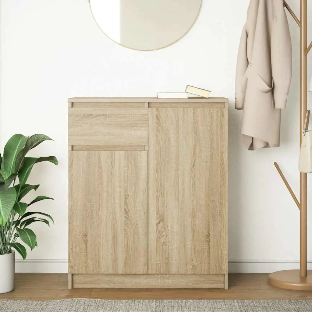 Sideboard Storage Cabinet for Living Room 71 x 35 x 84 cm Brown Engineered Wood