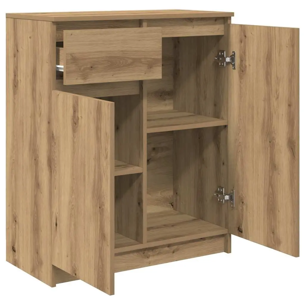 Sideboard Storage Cabinet for Living Room 71W x 35D x 84H cm Brown Engineered Wood